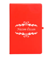 İsim Tasarımlı Kişiye Özel Defter (Farklı Renk Seçenekleri) (Kırmızı)