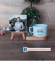 İspanyolca Öğretmeni Fotoğraflı Dekoratif Taş, Kupa Bardak Beyaz Hediye (Model 8)