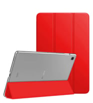 Samsung Galaxy Tab S6 Lite 10.4" P610 Kılıf Slim Translucent Back Smart Cover (Kırmızı)