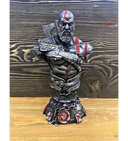 Kratos God Of War Ragnarok Axe Detaylı 32cm Polyester Aksiyon Figürü (Gümüş)