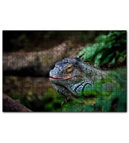 Cakapuzzle Muhteşem Renkleriyle Iguana  Puzzle Yapboz MDF (Ahşap) (500 Parça)