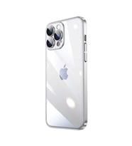 Vendas iPhone 14 Pro Max Uyumlu (14 Pro Max) Pilas Serisi Elektroplated Sert PC Renkli Çerçeveli Silikon Kılıf (Gümüş)