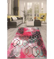 Dijital Kaymaz Taban Yıkanabilir Modern Renkli Salon Halısı Mutfak Halısı Yolluk ND-HT-1394 (Çok Renkli)