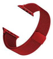 Microsonic Apple Watch Ultra 2 Milanese Loop Kordon Iridescent (Kırmızı)
