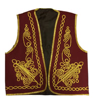 Osmanlı Yeleği Kına Erkek Kıyafeti Tarihi Hediyeler (Bordo)