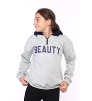 Toontoy Kız Çocuk Kapüşonlu Baskılı Sweatshirt (Yeşil)
