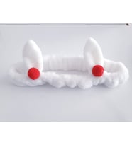 MAGRİB tavşan kulaklı peluş saç bandı (Beyaz)