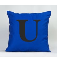 U Harfli Yastık (Mavi)