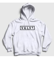 Presmono Unisex Beyaz Logo Valve Oyun Dota Half Life Kapüşonlu Sweatshirt 436770tt (Beyaz)