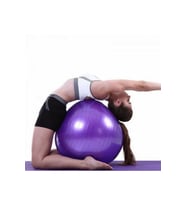 Pekial 65 Cm  Pilates Topu Yoga Plates Egzersiz Topu Ball + Şişirme Pompası Seti (Mavi)