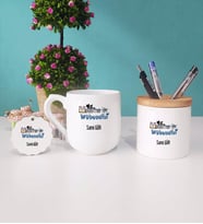 Matematik Mühendisi Kupa Bardak Kırmızı Kalemlik ve Anahtarlık (Model 9)