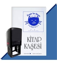 Kişiye Özel  You Are Purrfect Kedi Emoji Tarihli Kitap Kaşesi (Mavi)