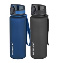 Uzspace 2'li Tritan Matara Seti 500 ml 14 Farklı Renk Seçeneği FiftyFifty (Lacivert-Siyah)