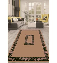 Dijital Kaymaz Taban Yıkanabilir Modern Renkli Salon Halısı Mutfak Halısı Yolluk ND-HT-595 (Kahverengi)