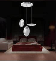 Astra 3'lü Disk Avize  Led Avize Aydınlatma (Krom)