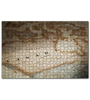 Cakapuzzle Harita Üzerinde Yakın Plan Kanada  Puzzle Yapboz MDF (Ahşap) (1000 Parça)