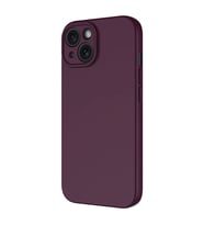 Vendas iPhone 15 Plus Uyumlu Kılıf Lansman Serisi Kadife İç Yüzeyli Yumuşak Dokulu Silikon Kapak (Koyu Mor)