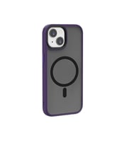 Vendas iPhone 15 Uyumlu Felix Serisi Magsafe Şarj Özellikli Kamera Korumalı Mat Drop Magic Silikon Kılıf (Mor)