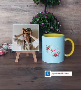 İsme Özel Doğum Günü Hediyesi Fotoğraflı Dekoratif Taş, Kupa Bardak Beyaz Hediye (Model 7)