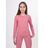 Toontoy Kız Çocuk Baskılı Tişört (Gül Kurusu)