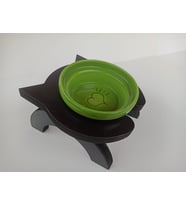 SERAMİK TEKLİ KEDİ MAMA KABI (Yeşil)
