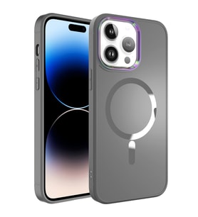 Apple iPhone 14 Pro Max Kılıf Magsafe Wireless Şarj Özellikli Zore Stil Kılıf (Siyah)
