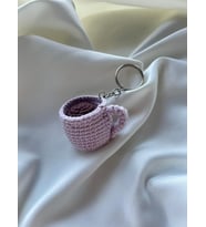 Amigurumi Kupa Anahtarlık (Lila)