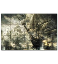 Cakapuzzle Deniz Savaşındaki Yelkenli Gemiler Puzzle Yapboz MDF (Ahşap) (255 Parça)