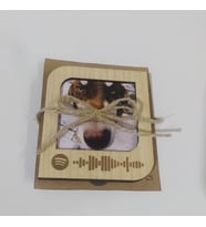 Spotify Tasarımlı Kişiye Özel Polaroid Çerçeve (Krem)