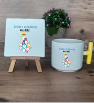 Metalurji ve Malzeme Mühendisi Hediye Seti Kupa Bardak T Kulplu ve Dekoratif Taş Mühendisler Günü Hediyesi (Model 5)
