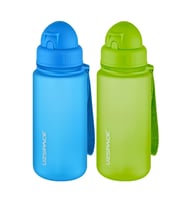 Uzspace 2'li Pipetli Tritan Matara Seti 400 ml FiftyFifty (Mavi-Yeşil)