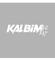Kalbim Pıt Pıt Araba Sticker siyah 16x4 CM (Beyaz)
