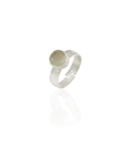 Kadir Jewellery 925 Ayar Gümüş Kaplama Zirkon Taşlı Ayarlanabilir Kadın Minimal Yüzük (Beyaz)