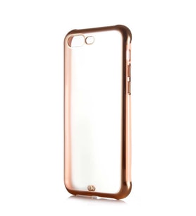 Apple iPhone 7 Plus Kılıf Zore Voit Altın Renk Tasarımlı Kılıf (Pembe)