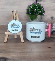 Matematik Mühendisi Hediye Seti Kupa Bardak T Kulplu ve Anahtarlık Mühendisler Günü Hediyesi (Model 4)