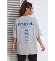 Unisex Prospect Baskılı Tasarım Tshirt (Gri)
