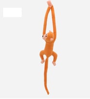 Elleri Yapışabilen, Sevimli Peluş Maymun Oyuncak - 70 cm (Turuncu)