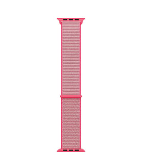 Microsonic Apple Watch Series 3 38mm Hasırlı Kordon Woven Sport Loop (Pembe)