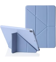 iPad 2 3 4 Kılıf Trifolding Arkası Silikon Smart A1395 A1396 A1397 A1416 A1430 A (Leylak)
