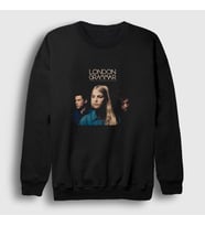 Presmono Unisex Beyaz Truth Müzik London Grammar Sweatshirt 515108tt (Siyah)