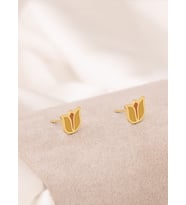 MİNELİ LALE KÜPE (Gold)