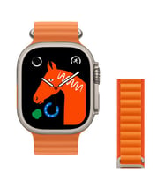 Pazariz Watch 8 Ultra 49mm  Amax Ultra Akıllı NFC - GPS - Kablosuz Şarj TURUNCU (Turuncu)