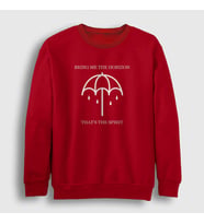 Presmono Unisex Beyaz Spirit Bring Me The Horizon Sweatshirt 21437tt (Kırmızı)