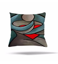 Çiçek Ağaç Kilim Etnik Desen Gizli Fermuarlı Yastık Kılıfı Kırlent Kılıfı Koltuk Yastık Kılıfı  (Mavi-Gri)