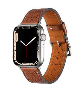 Apple Watch 38mm KRD-76 PU Deri Kordon Kayış (Kahverengi)