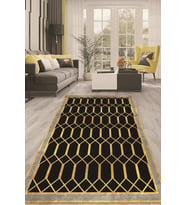 Dijital Kaymaz Taban Yıkanabilir Modern Renkli Salon Halısı Mutfak Halısı Yolluk ND-HT-957 (Gold)