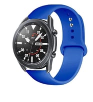 Samsung Galaxy Watch 46mm Kordon Silikon Spor Band (Rodyum)