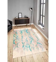 Dijital Baskılı Yıkanabilir Kaymaz Modern Renkli Salon Halısı Mutfak Halısı Yolluk ND-HY-1211 (Mavi)