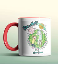 Kişiye Özel Rick and Morty 3 Beyaz Renk Kupa (Kırmızı)