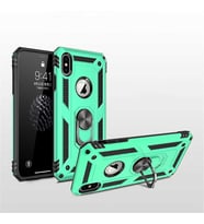 Mopal İphone Xs Max 6,46 İnc Yüzüklü Tank Telefon kılıfı (Turkuaz)